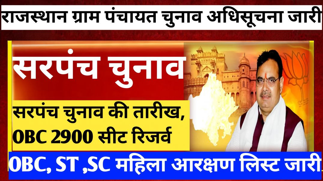 ⁣Sarpanch Election 2026 Rajasthan Update: आरक्षण, तारीख और नए नियम | कौन लड़ सकता है चुनाव?