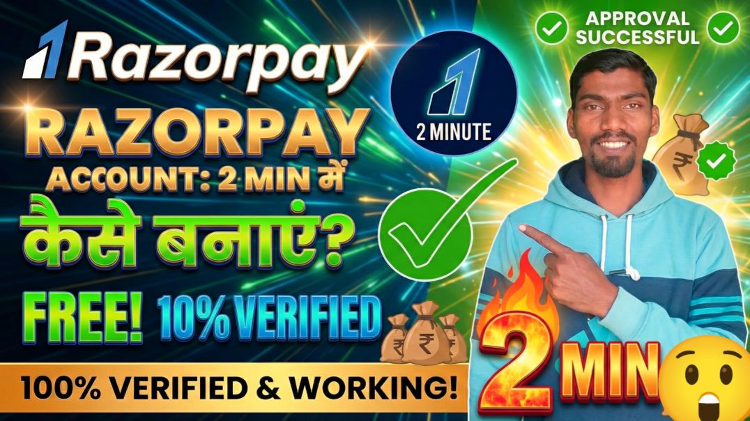 ⁣⁣Razorpay Account Kaise Banaye 2026 | How to Create Razorpay Account & Get Approval | Payment Ga