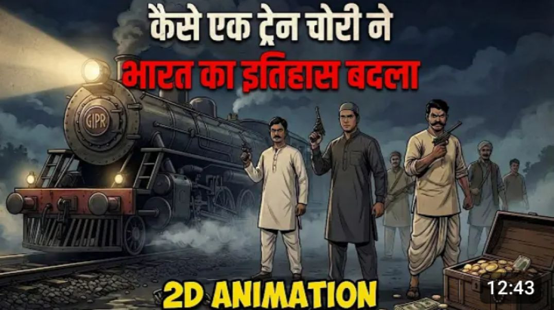 ⁣Kaise ek Train Chori ne Bharat ka Itihaas  Badal Diya | 2D Anmation |  Kakori Train  Action