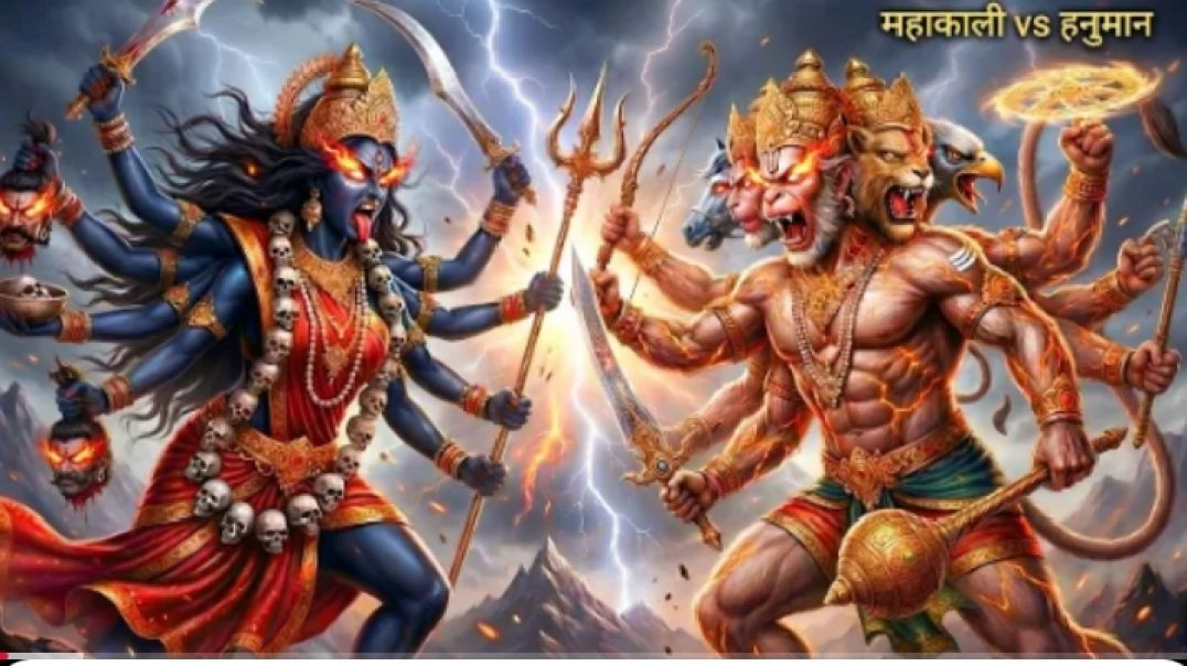 ⁣क्रोधित महाकाली और पंचमुखी हनुमान का प्रलयंकारी युद्ध Mahakali vs Hanuman😎