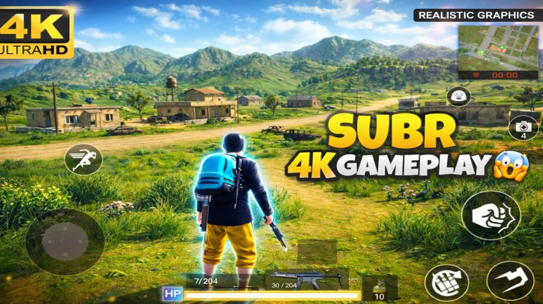 ⁣SUBR 4K Gameplay 😱 | Ultra Realistic Battle Royale Mobile 🔥