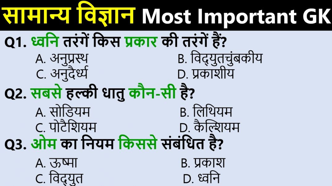 ⁣Science High Probability Questions | Exam में आने की पूरी संभावना
