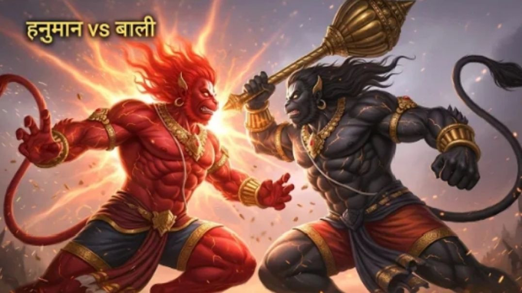 ⁣हनुमानजी का विकराल रूप देख डरकर भागा बाली  Hanuman vs Bali KING_ABHI_X