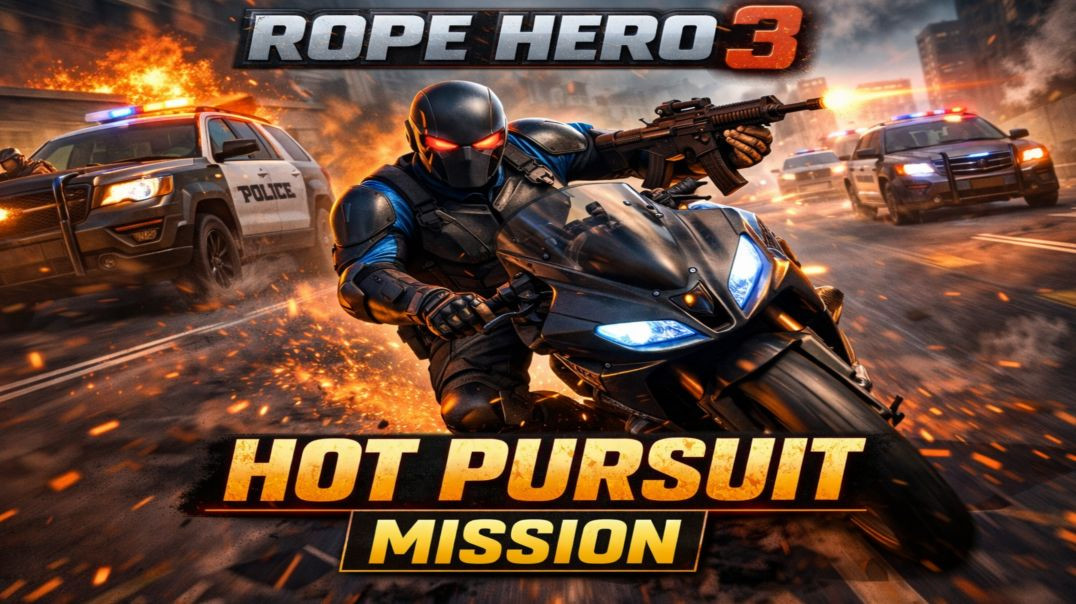 Rope Hero 3 Hot Pursuit Mission 🚓 | High Speed Chase & Action | ATB Studio