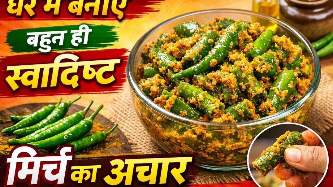 ⁣घर में बनाएं बहुत ही स्वादिष्ट मिर्च की अचार