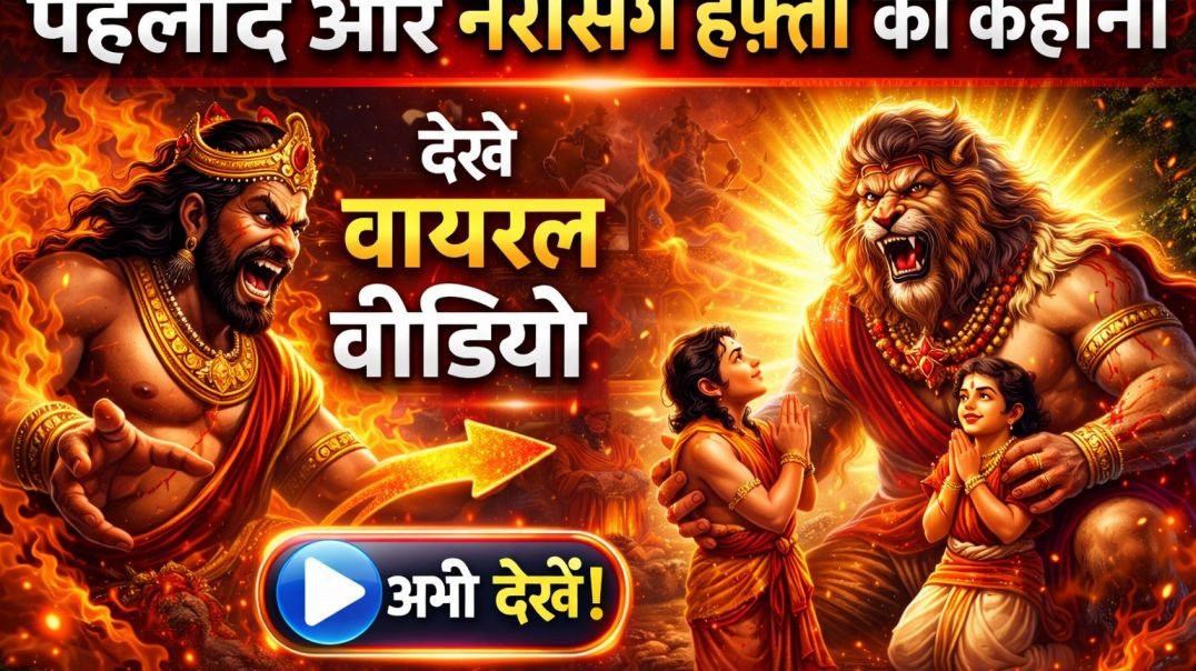 ⁣1⃣ जब स्तंभ से प्रकट हुए नरसिंह भगवान 😱 | भक्त प्रह्लाद की सच्ची कथा | देखिए पूरा सच! 2⃣ प्रह्लाद की