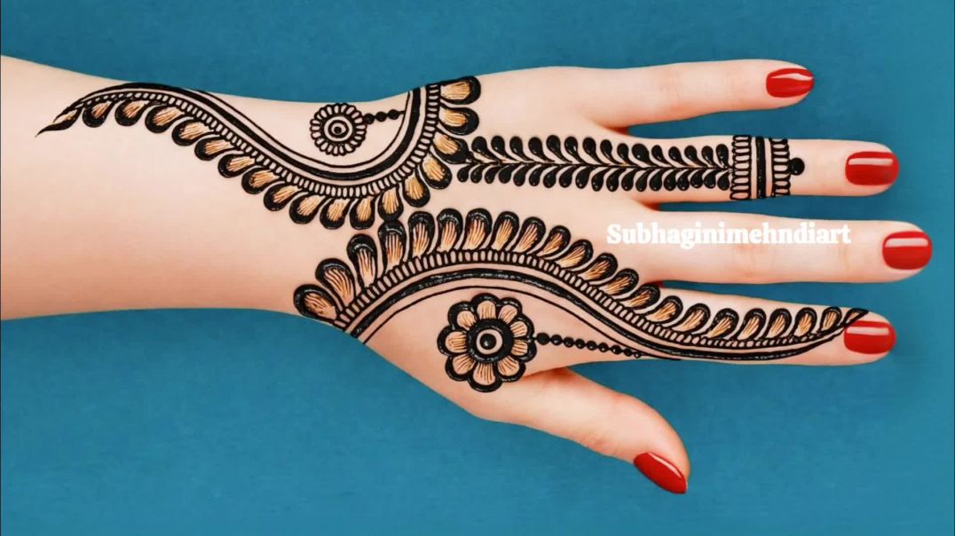 ⁣Most Stylish Back Hand Mehndi Design | New Arabic Mehandi Art for Beginners