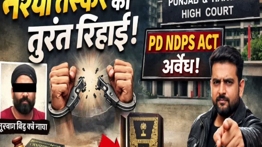 ⁣हाईकोर्ट ने नशा तस्कर को क्यों छोड़ा? PD NDPS Act पर बड़ा फैसला
