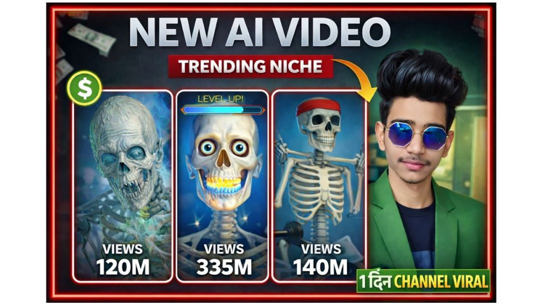 ⁣Make Viral Ai Skeleton Educational Shorts With Al (Very Easy Method) ✅