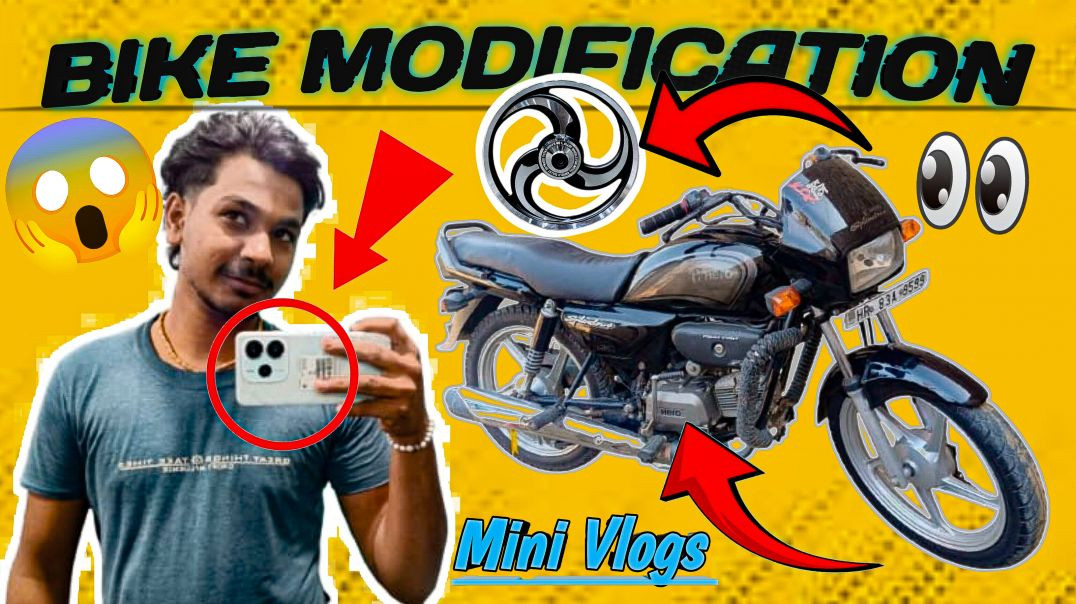 ⁣😱 Aaj Splendor ki Modification Start karv di 🚀 || ( vinu vlogers )#minivlogs #modification