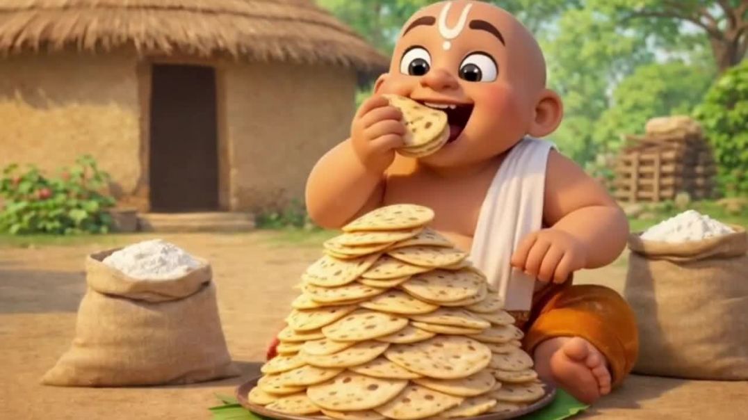 ⁣अढ़य्या ब्राह्मण की हास्यप्रद कथा😅 _BhajanMarg   _premanandjipravachan _animation _adhiya(720P_H