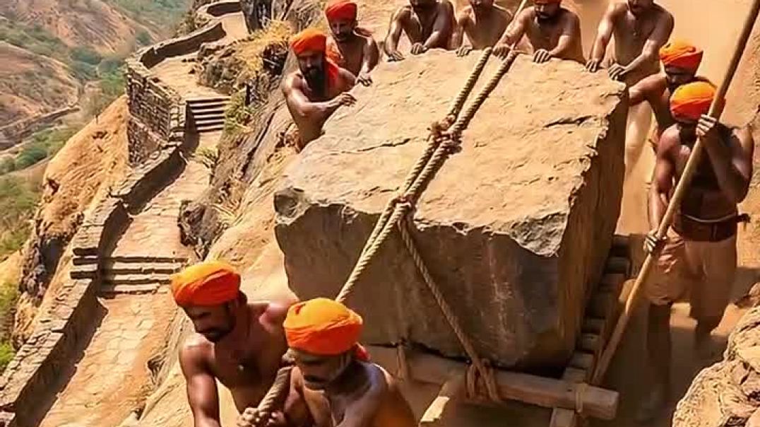 ⁣Raigad Fort Mystery_ 1600s में बिना Machines पत्थर-राशन ऊपर कैसे जाता था_