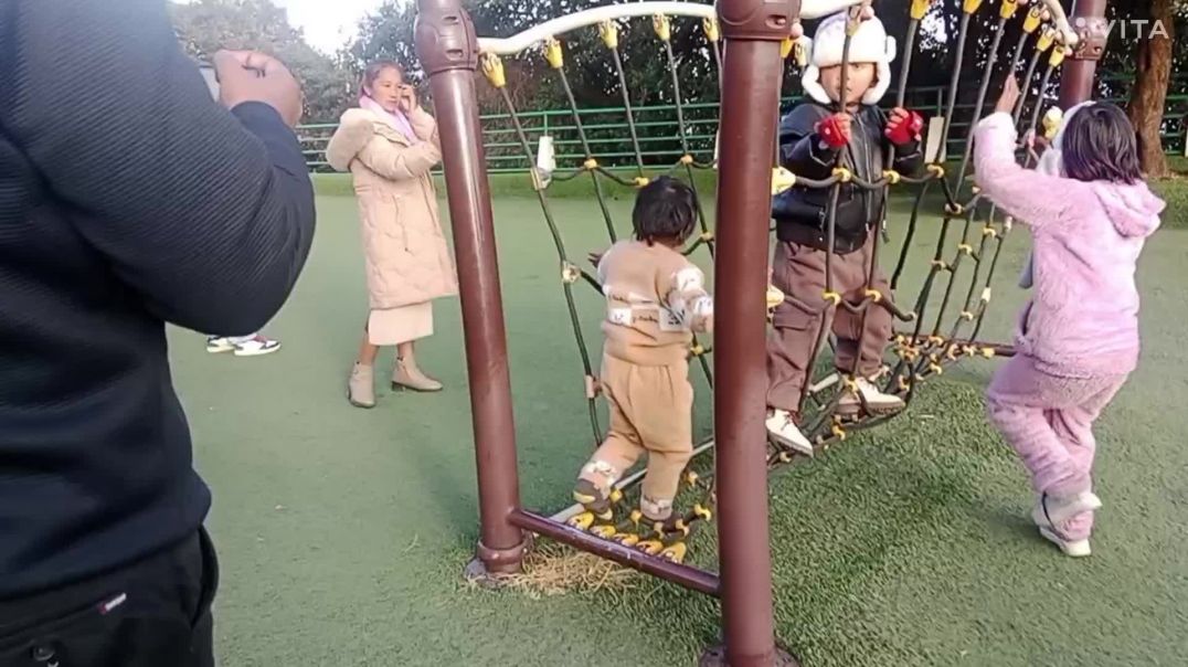 ⁣Kids masti 🙂 time, Chandragiri Hill in Nepal