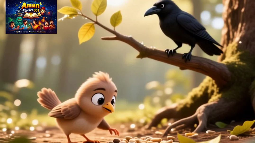 ⁣मेहनती चिड़िया और आलसी कौआ | Hindi Moral Story | Motivational Story for Kids | Aman Stories