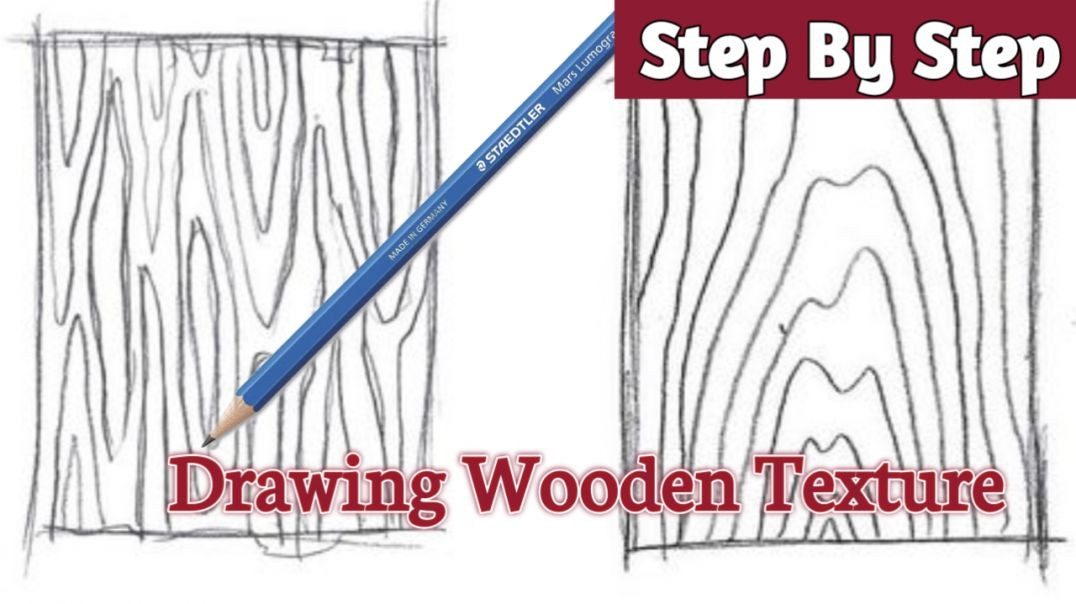 ⁣How to draw wooden texture | Drawing Wooden Texture