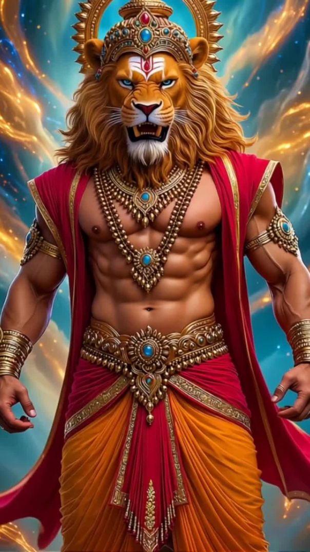 नरसिम्हा भगवान का अवतार हुआ 🦁 | भक्त प्रह्लाद की रक्षा के लिए प्रकट हुए भगवान विष्णु | Narasimha Ava