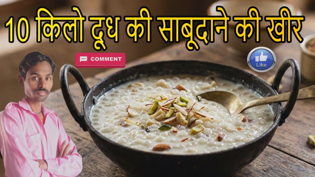 ⁣Sabudana Kheer Recipe: 10 किलो दूध में खीर बनाने का सीक्रेट तरीका