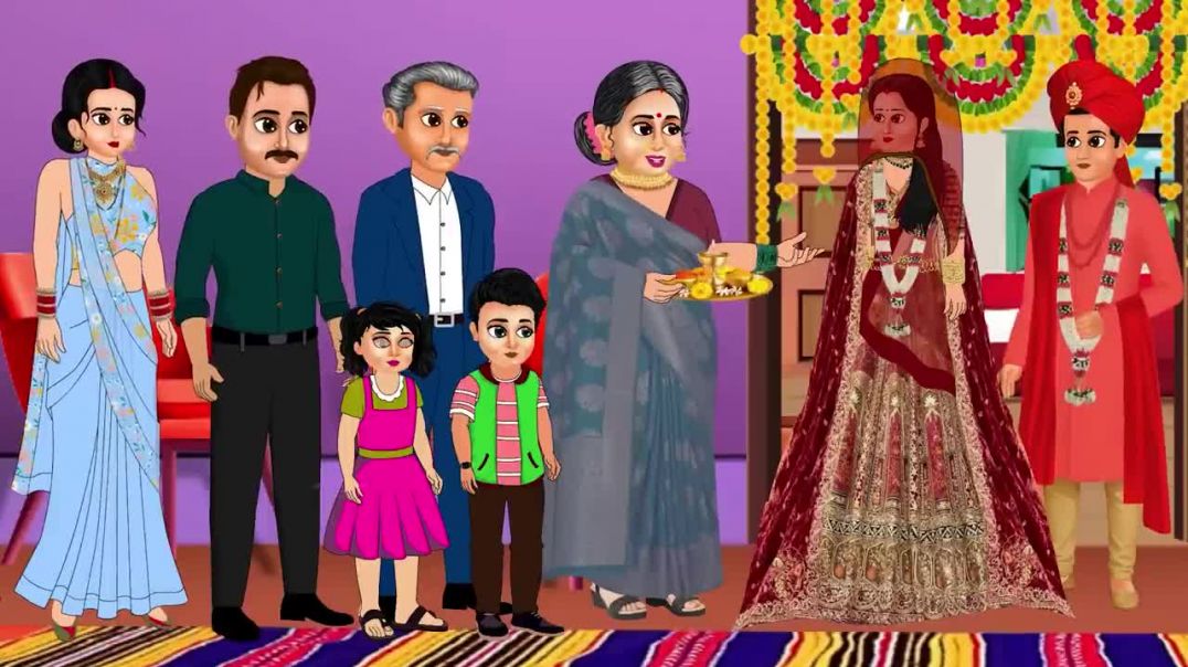 ⁣बिना रसोई के पकवान बनाने वाली बहुएं__Daughters-in-law who cook without a kitchen__Hindi cartoon sto