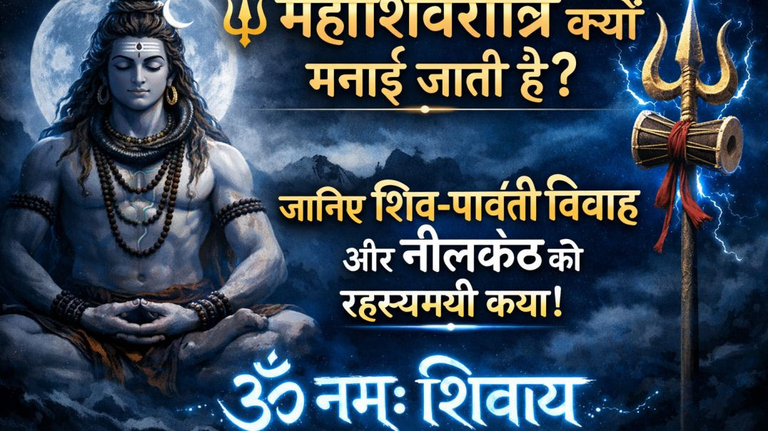 ⁣शिव  रात्री  क्यों  मनाई  जाती है 💥सिव लिंग  पर जल देने  का  ला(720P