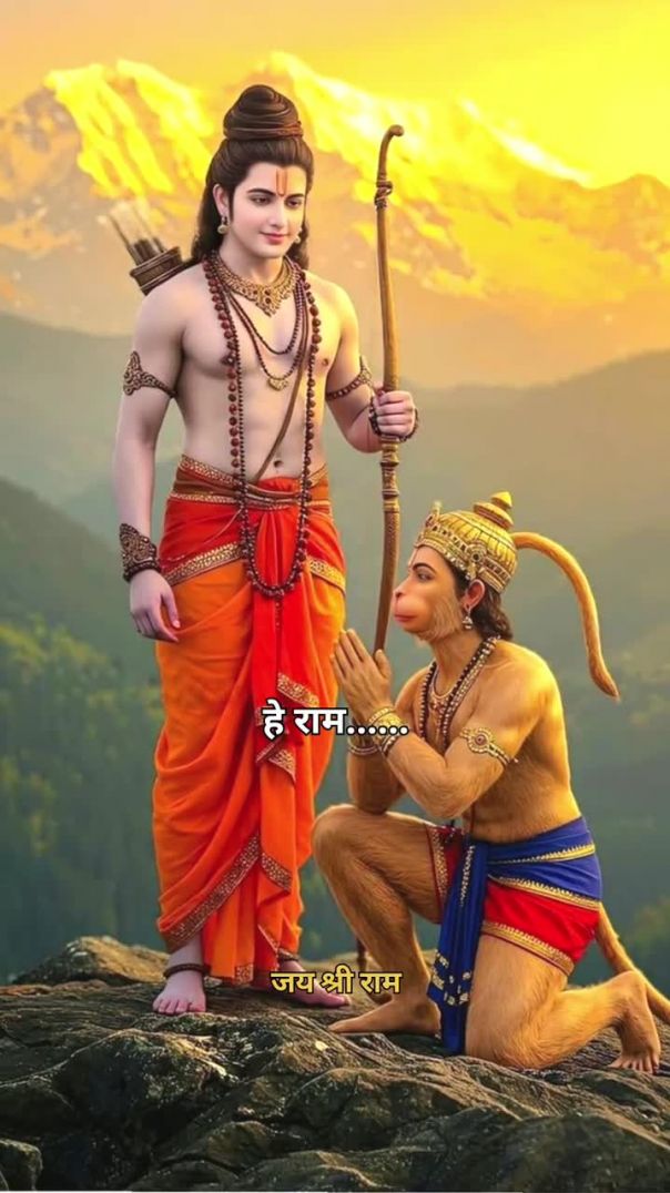 🕉️ राम नाम में शक्ति है हनुमान जी में भक्ति है 🙏 जय श्री राम • जय बजरंगबली 🚩
