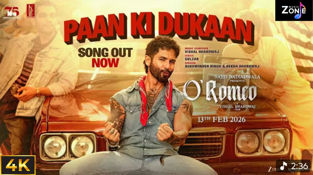 ⁣O'Romeo:Paan Ki Dukaan | Shahid K, Disha P|  Sajid N |  Vishal B |Gulzar | Sukhwinder S | Rekha