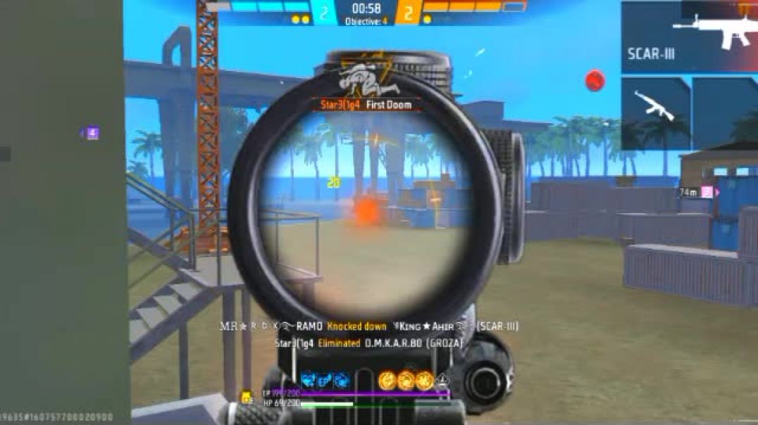 ⁣cs rank booyah full rush game play....