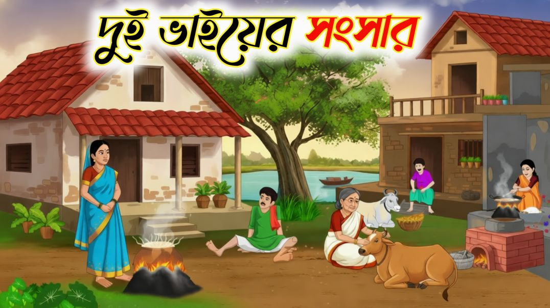 ⁣দুই ভাইয়ের সংসার | Bengali Moral Story Cartoon | ঠাকুমার ঝুলি