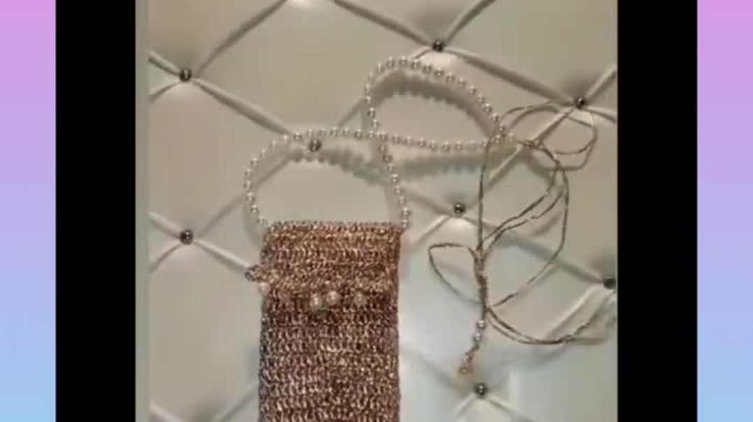 ⁣gota lace purse#crochet #latest​ gota purse #trending  purse #handmade