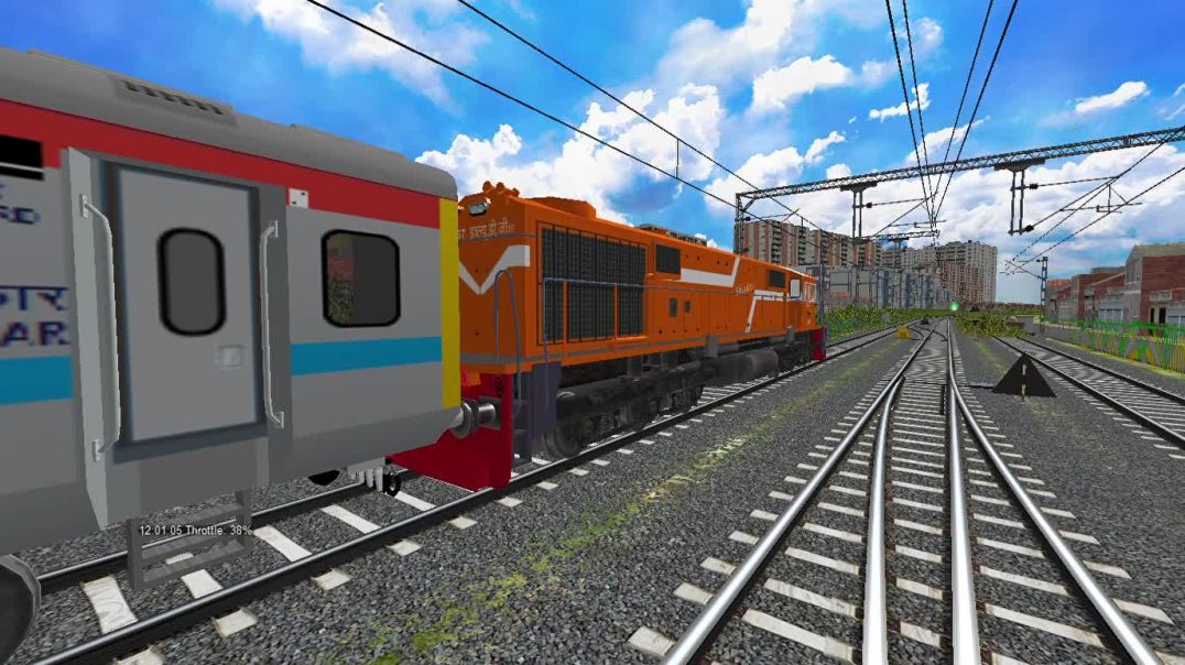 ⁣WDG3A WITH LHB COACHES JOURNEY IN MSTS EASTERN RAILWAY ZONE