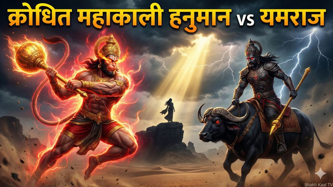 ⁣🔥😬क्रोधित महाकाली हनुमान बनाम यमराज | माता अंजना के प्राण की रक्षा | Bhakti Kaal TV
