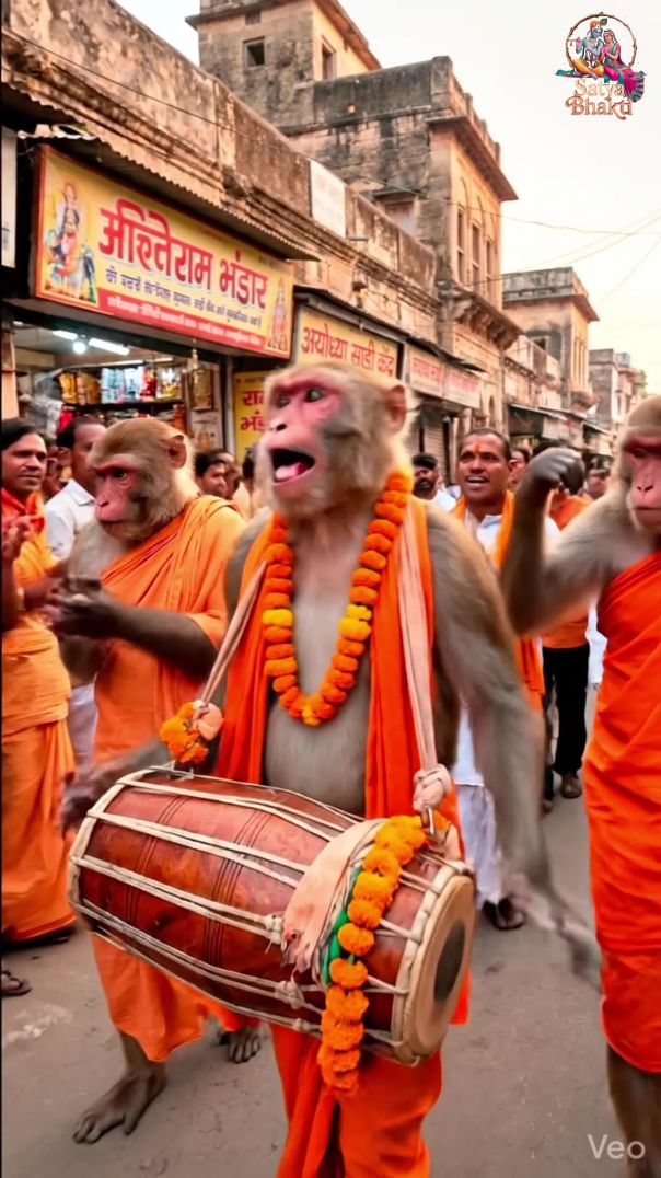 जय_श्री_राम_🙏_कीर्तन_करते_वानर_😍#hanuman_#shorts(2160p)