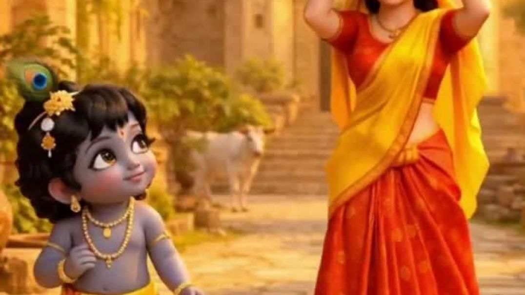 Thakur_ji_bought_fruit_with_a_grain_of_wheat_😂🤣🥰😂_!!_Amazing_Leela_😂🥰😂_!!_#krishnaleela_#animatio