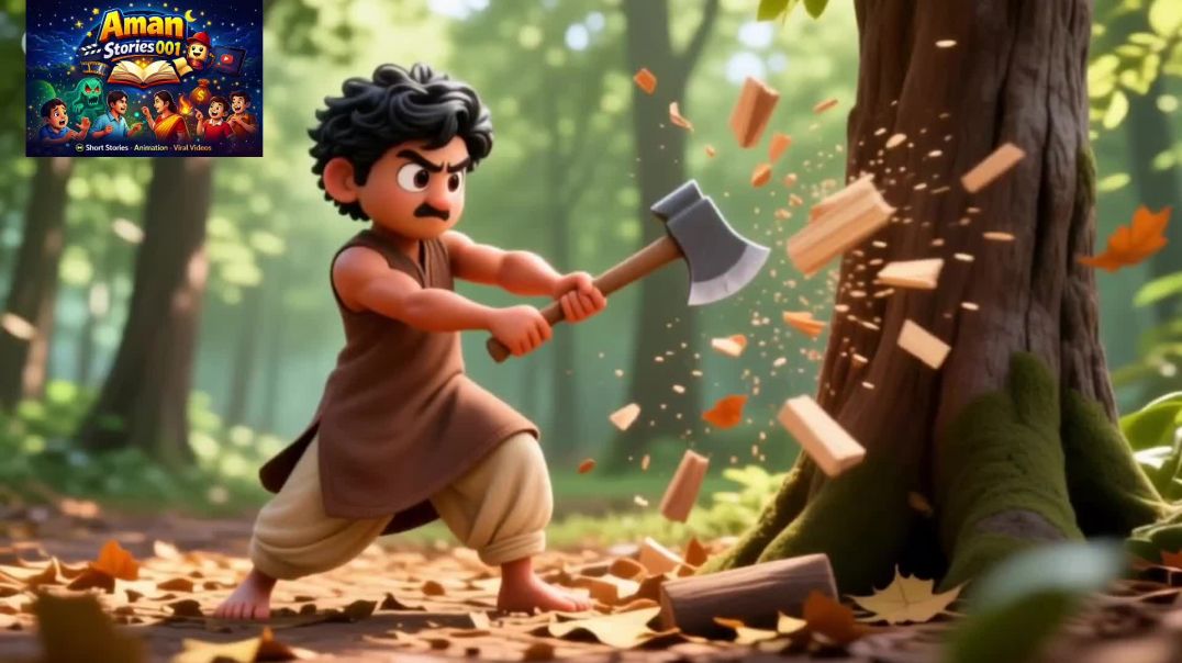 ⁣ईमानदार लकड़हारा | Honesty is the Best Policy | Hindi Moral Story | Animated Story for Kids