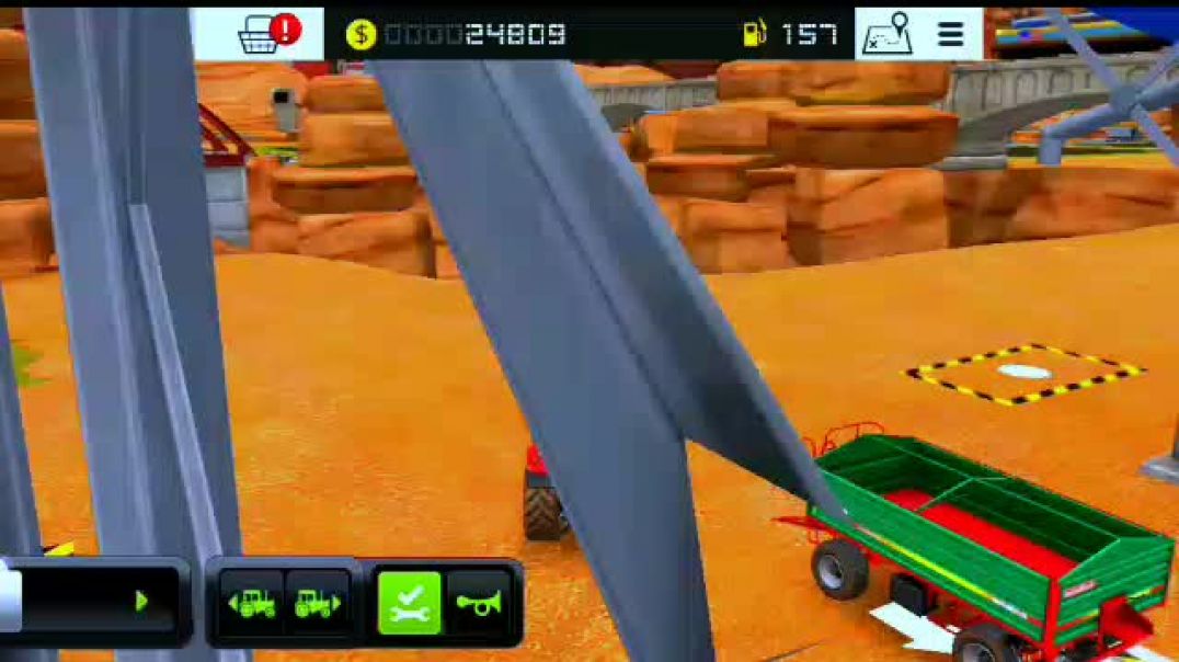 ⁣मशीन से गेहूं कि कटाई 🌾🌾.farming simulator