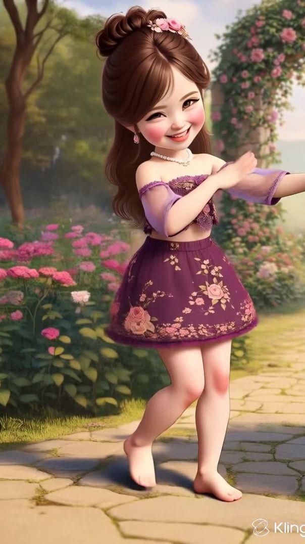 Baby dancing girl ai video