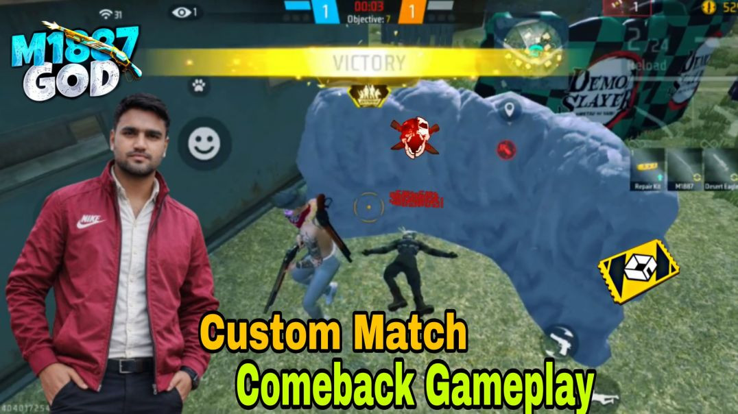 ⁣Solo vs Duo Free Fire Custom Match 😱 | 🔥1v2 Custom Match Full Fight |vineet giri gaming