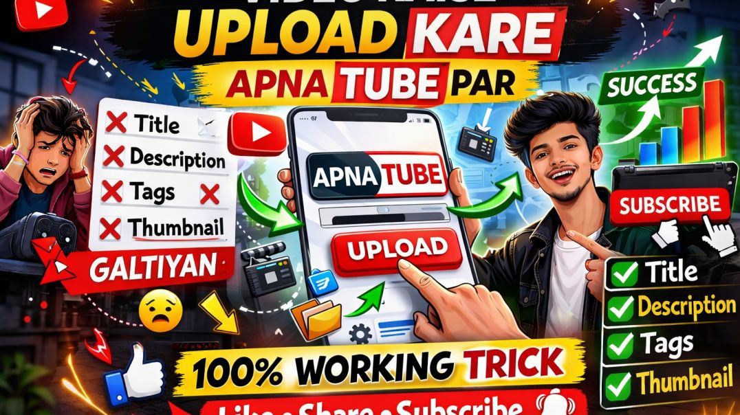 ⁣Apna Tube Par Sahi Tarike Se Video Kaise Upload Kare 2026 | Beginner Full Guide 🔥