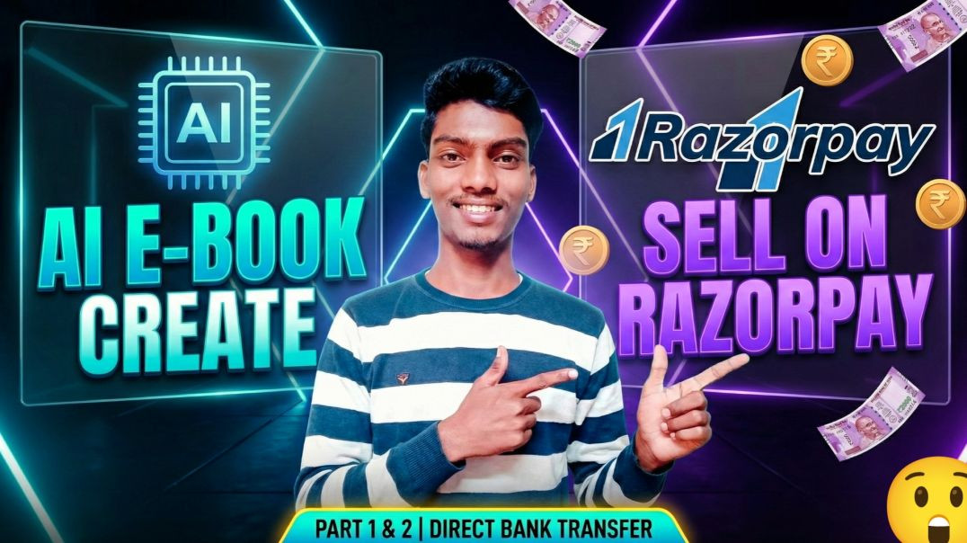 ⁣⁣सिर्फ 1 दिन में AI E-Book तैयार! ⚡ Razorpay से डायरेक्ट बैंक में पैसे कमाएं | Full Tutorial in Hind