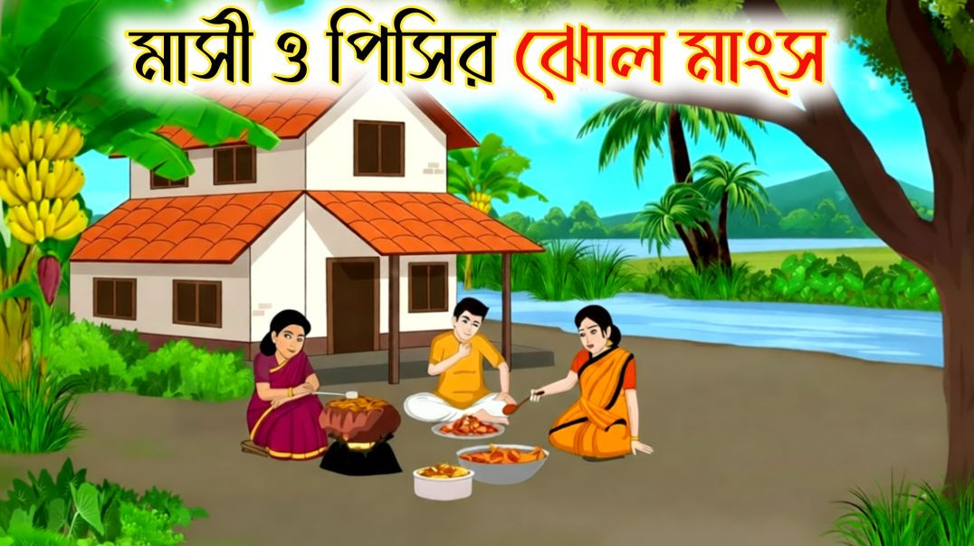 ⁣মাসী ও পিসির মাংসের ঝোল | Bengali Moral Story | ঠাকুমার ঝুলি কার্টুন ভিডিও