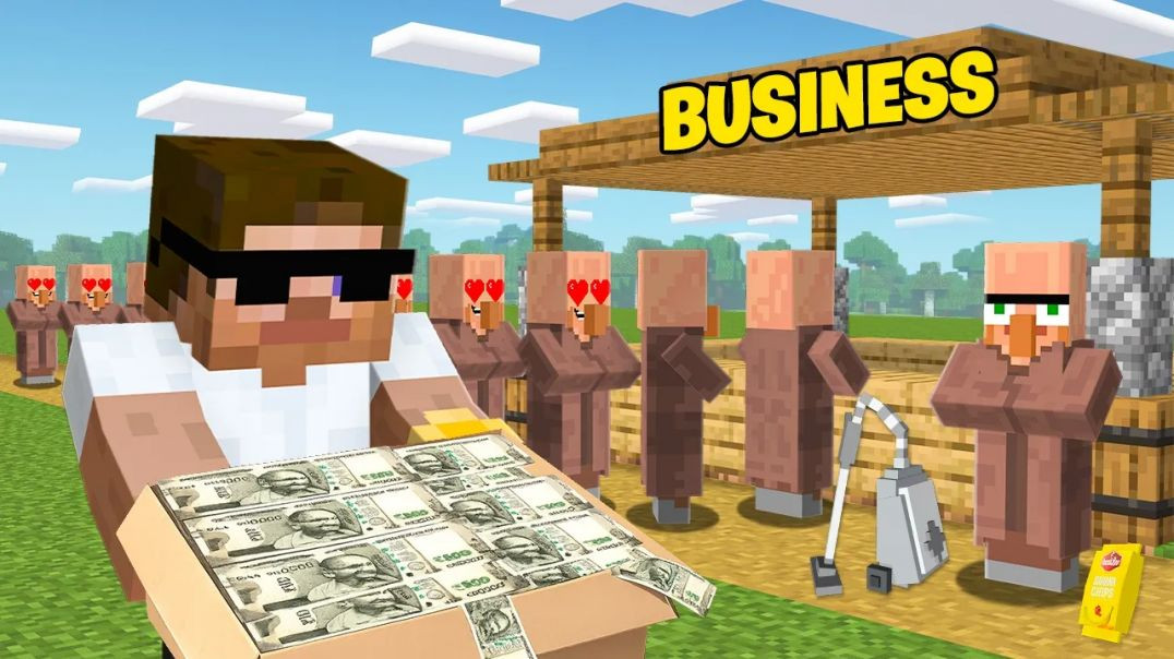 ⁣Opening a Business to Become Rich in Minecraft..