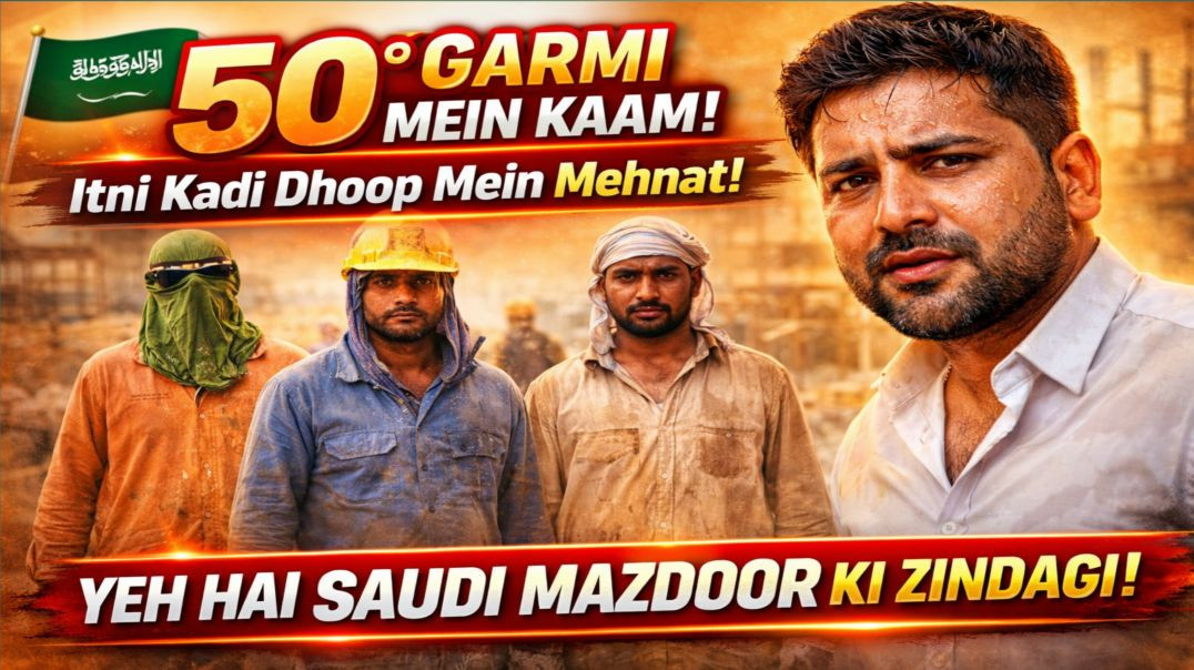 ⁣Saudi Mein Mazdoor Ki Zindagi 😢 | 50° Garmi Mein Mehnat Ka Sach #shanukasafar