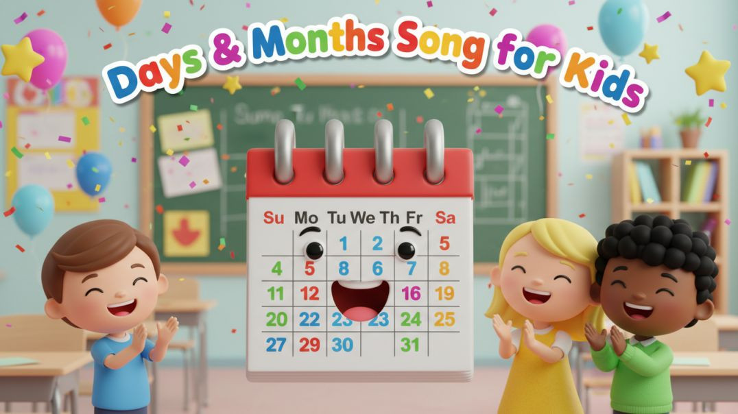 ⁣Days & Months Song for Kids | Learn Calendar with Fun Music
