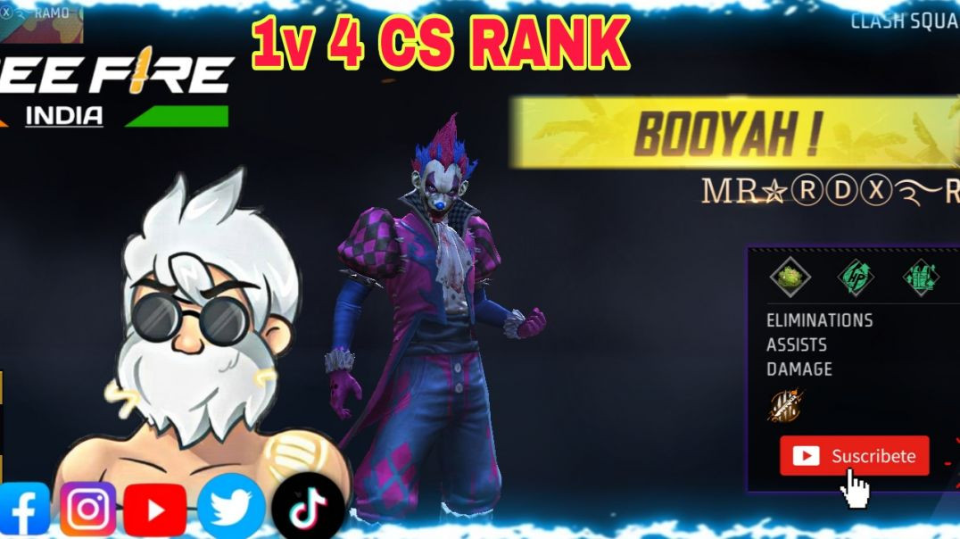 ⁣cs rank 1v4 13kill☠️ headshot (FF GAMER APNATUBE)