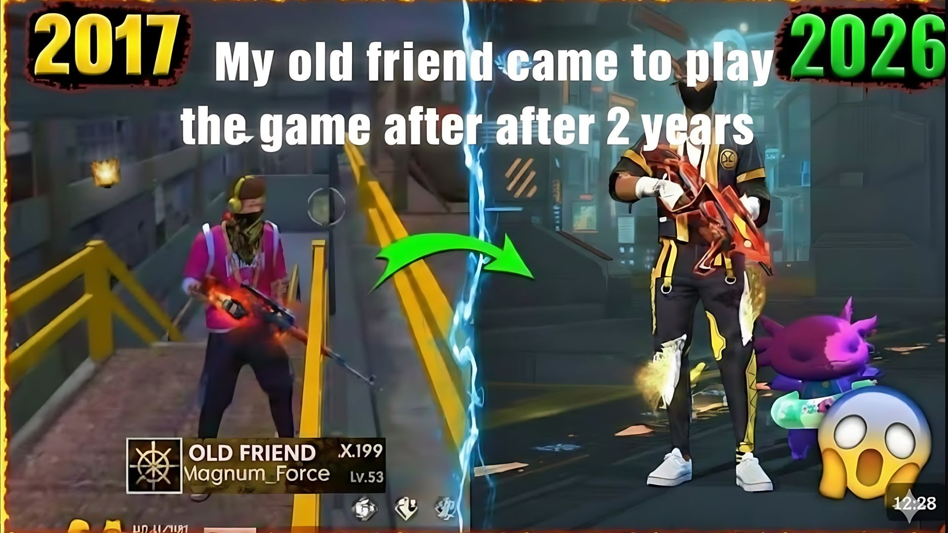 ⁣Old Free Fire Player Returns After 3 Years! Unexpected Gameplay 😮