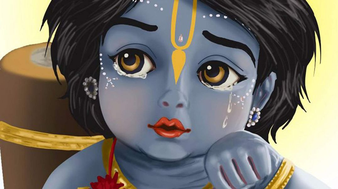 ⁣Little Krishna _ darawani gufa