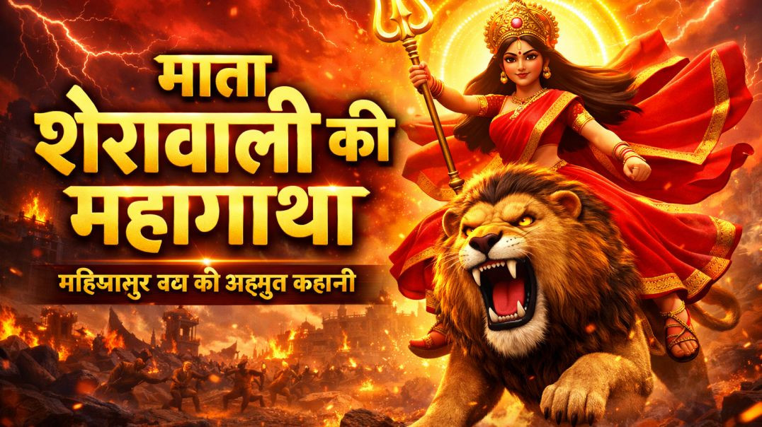 ⁣माता शेरावाली की महागाथा | महिषासुर वध की अद्भुत 3D कहानी | Jai Mata Di 🔱