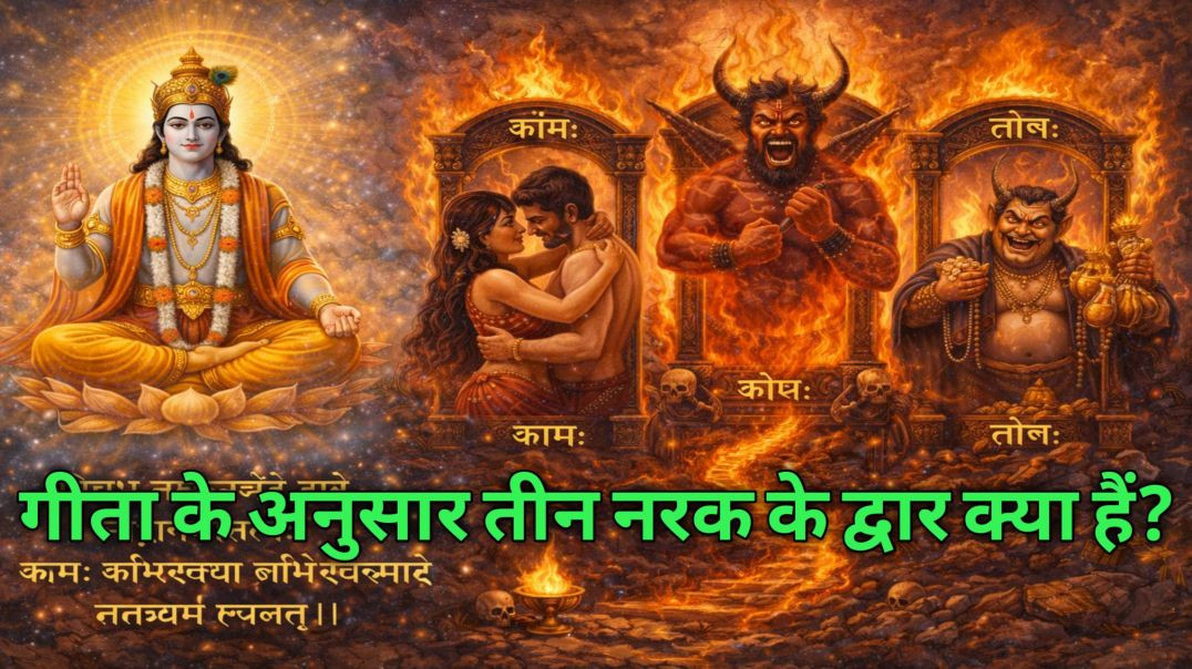 ⁣गीता के अनुसार तीन नरक के द्वार क्या हैं? ! What are the three gates of hell according to the Gita?