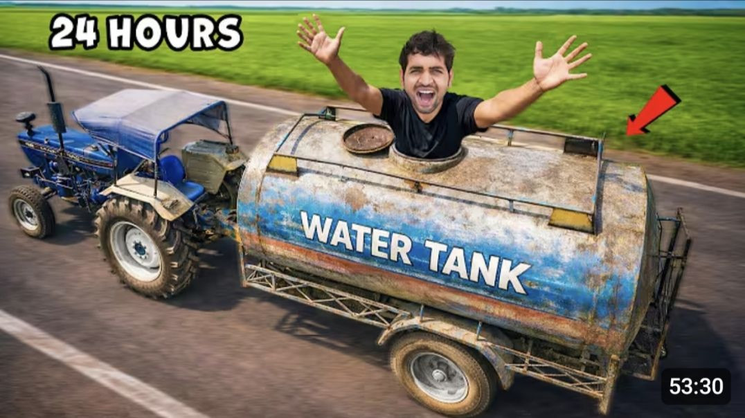 ⁣Surviving 24 Hour Inside Water Tanker इस Challenge ने हालत खराब कर दी