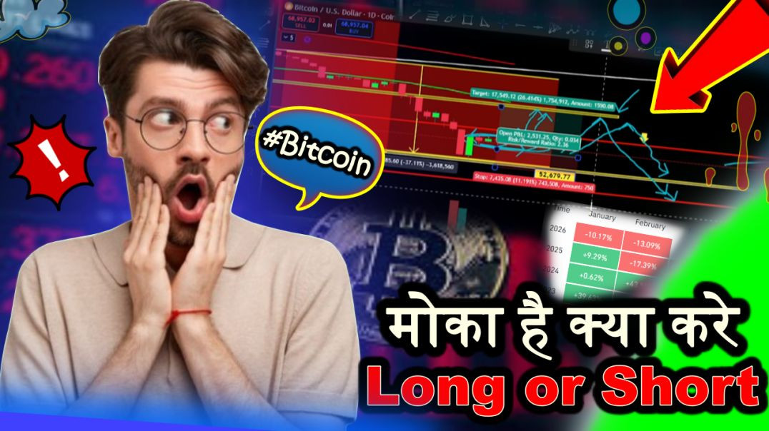 ⁣मोका है क्या करे-(Long or Short) | #bitcoin​ & #crypto
