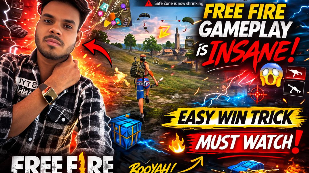 ⁣FREE FIRE Gameplay Is INSANE! 😱 Easy Win